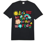 Curious George Springtime Lets Be Nice to The World Comfort Colors Adult Heavyweight T-Shirt