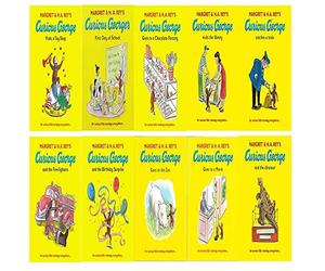 Curious George The Monkey 10 Books Set Collection By Margret Rey