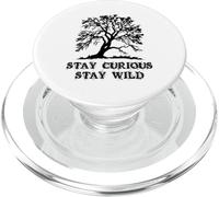 Curious Stay Inspirationa Wild Tree Silhouette Nature Lover PopSockets PopGrip pour MagSafe