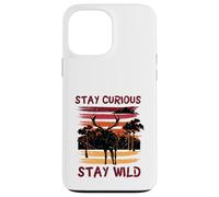 Curious Stay Wild Deer Sunset Nature Lover Outdoor Vintage Coque pour iPhone 13 Pro Max