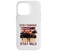 Curious Stay Wild Deer Sunset Nature Lover Outdoor Vintage Coque pour iPhone 14 Pro Max