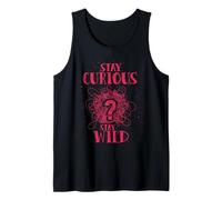 Curious Stay Wild Distressed Question Mark Motivational Débardeur