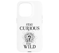 Curious Stay Wild Question Mark Scribble Inspirational Love Coque pour iPhone 15 Pro