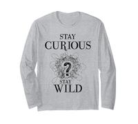 Curious Stay Wild Question Mark Scribble Inspirational Love Manche Longue