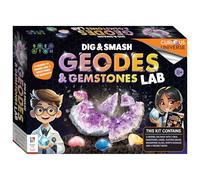 Curious Universe Kit de géodes Creuser & Smash - Découvrez les pierres et géodes lumineuses - Activité éducative STEM amusante pour enfants