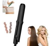 Curl Chic Mini Ceramic Curling Iron,2 en 1 Lisseur Boucleur Cheveux,Mini fer à lisser pour les cheveux courts/frange - Fer à lisser portable en céramique,Petit fer à Lisser Portable (Noir)