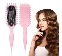 Curl Defining Brush, Brosse Cheveux Bouclés, brosse de coiffage pour définir les boucles, Pour Démêler,Mettre En Forme,Définir Les Boucles Pour Les Femmes Et Les Hommes(27,5 * 7cm Rose)