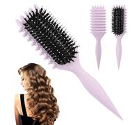 Curl Defining Brush,brosse de coiffage pour démêler, Façonner et définir les boucles pour femmes et(Violet)