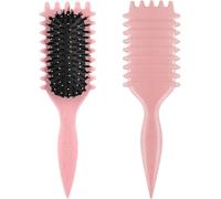 Curl Defining Brush,Curly Hair Brush,Curl Brush,For Detangling,Shaping,Defining Curls For Women and Men (Pink)
