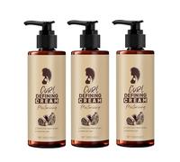 Curl Définition de la crème, lotion anti-frisz à cheveux ondulée de 100 ml, crème de style bouclé, pour les cheveux bouclés et ondulés, pour les frisottis, contrôle (3PC)
