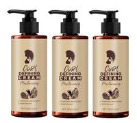 Curl Définition de la crème pour les cheveux bouclés et ondulés, la crème anti-frisz, la crè-me, Des crè-mes de coiffage à cheveux hydratantes améliorant de longue durée et ondulé femmes (3Pcs)