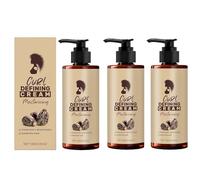 Curl Définition de la crème pour les cheveux bouclés et ondulés, la crème de curling anti-frizz, la formule améliorant de longue durée avec l'humidité nourrissante, le lissage (3pcs)