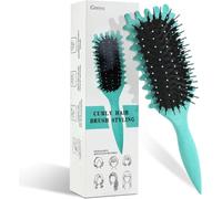 Curl Hair Brush,Curl Brush,Curl Set Styling Brush,Hair Brush to Combine and Shape,Boar Brush,Hair Brush for Detangling for Women (green)