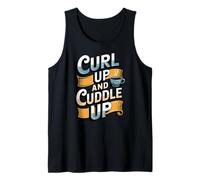 Curl Up and Cuddle Vibes Mode Relaxation Amateur de café Confortable Débardeur
