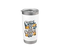 Curl Up And Cuddle Vibes Mode Relaxation Amateur de café confortable Gobelet isotherme en acier inoxydable double paroi