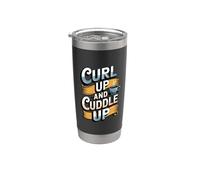 Curl Up And Cuddle Vibes Mode Relaxation Amateur de café confortable Gobelet isotherme en acier inoxydable double paroi