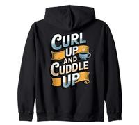 Curl Up and Cuddle Vibes Mode Relaxation Amateur de café Confortable Sweat à Capuche