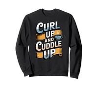 Curl Up and Cuddle Vibes Mode Relaxation Amateur de café Confortable Sweatshirt
