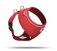 Curli Basic Harnais Air-Mesh Rouge Pour Chiens Petits Et Moyens, Respirant