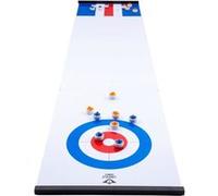 Engelhart - 340500 - Curling Compact et Palets Anglais Réversibles - Magnétique - Rigide - Compact - Jeu de société - Curling et Palets - 180 x 39 cm - Jeux Sportifs d'Adresse