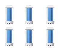 Curlingooㅤㅤ Parts Lot de 6 nettoyeurs de sol solides compatibles avec Ecovacs DEEBOT N30 OMNI/N30 PRO OMNI DSC060002 Détergent solide bleu, accessoires de rechange pour aspirateur robot