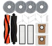 Curlingooㅤㅤ Pièces de rechange pour Xiaomi Mijia X20 Plus Accessoires Brosse principale, filtre HEPA, sacs à poussière, serpillères et brosses latérales Kits d'accessoires de rechange (lot de 14)