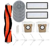 Curlingooㅤㅤ Pièces de rechange pour Xiaomi Mijia X20 Plus Accessoires Brosse principale, filtre HEPA, sacs à poussière, serpillères et brosses latérales Kits d'accessoires de rechange (lot de 13)