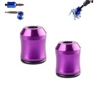 Curltub Strong Magnetic Screw Ring, 1/4 Inch/ 6.35 mm Universal Magnetic Screw Ring Head, Durable, Stable and Non-Slip, Suitable for Hexagonal Screwdrivers and Electric Bits (2Pcs-P)