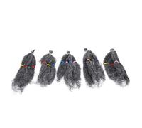 Curly Crochet Hair Bundles Synthetic Braiding Hair Extensions 32cm 12.6in Length Fashionable Wig For Parties Halloween Everyday Life 3 Colors 20 Strips (Numéro de couleurGRIS)