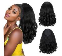 Curly DrawString Ponytail 16 courte Clip de queue de cheval naturel sur l'extension des cheveux pour les femmes à haute température Soilable Soft Pony Pony Phitet DrawString