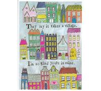 Curly Girl Carte d'amitié - They say it Takes a Village