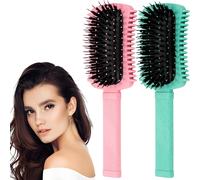 Curly Hair Brush,2 Pieces Boar Bristle Hair Brush,For Dry And Wet Hair,Curly Hair Brush For Men And Women (A)
