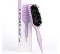 Curly Hair Brush-Curl Brush Improve BouncingBrushes Curl Hair Detangle Wavy/Curly Hair,Reduce Frizz (#Purple Color,Stripes)