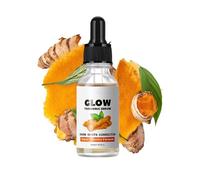 Curmeric Glow Sérum correcteur de taches sombres pour le visage et le corps, soin hydratant anti-âge au curcuma naturel, hydrate les peaux ternes et sèches, réduit les taches sombres, les ridules et