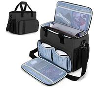 CURMIO Étui de Transport Compatible avec PS5, PS4, PS4 Pro, Xbox Series S, Xbox One et Xbox 360, Sac de Voyage pour Console de Jeu, Manette, Noir (Sac Vide, Brevet en Instance)