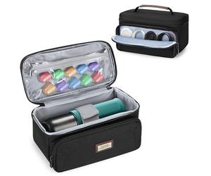 CURMIO Étui de Transport pour Cafetière Portable, Organisation Rangement Compatible avec OutIn Nano/WACACO Minipresso GR/AeroPress Go Machines à Expresso, Sac Vide, Noir