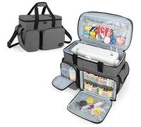 CURMIO Grand Sac Universel pour Machine à Coudre, Sac Fourre-Tout antidérapant de Transport Compatible avec la Plupart des Machines à Coudre et Accessoires Standard sur Le marché, Gris (Sac Vide)