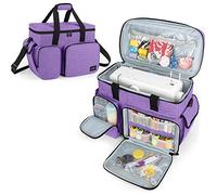 CURMIO Grand Sac Universel pour Machine à Coudre, Sac Fourre-tout antidérapant de transport compatible avec la plupart des machines à coudre et accessoires standard sur le marché, Violet (Sac Vide)