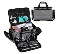 CURMIO Malette Infirmiere Liberale, Sac Médical avec Fond Antidérapant pour Les Visites à Domicile, Soins de Santé, Cadeaux Parfait pour Les Étudiants en Soins Infirmiers, Médecins, Gris
