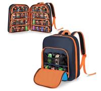 CURMIO Sac à Dos de Rangement pour Voitures Jouets compatible avec Monster Jam/Hot Wheels Monster Trucks 1:64, Jusqu'à 37 Voitures (Sac Uniquement)