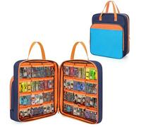 CURMIO Sac de Transport pour Voitures Jouets Compatible avec Hot Wheels, Jusqu'à 99 Pièces, Organisateur de Rangement pour Voitures Miniatures, Voitures Matchbox, Mini Jouets (Sac Uniquement)