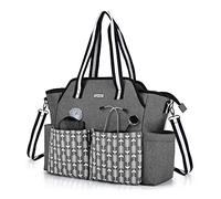 CURMIO Sac d'infirmière, sac de fournitures médicales portable avec bandoulière pour les visites à domicile, les études cliniques, les soins de santé, sac uniquement, Gris
