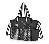 CURMIO Sac d'infirmière, sac de fournitures médicales portable avec bandoulière pour les visites à domicile, les études cliniques, les soins de santé, sac uniquement, Noir