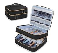 CURMIO Sac Double Couche pour Tondeuse à Cheveux, Étui de Transport Compatible avec SUPRENT, Hatteker, Wahl, GLAKER et la Plupart des Tondeuse Standard et Accessoires de Coiffure, Noir