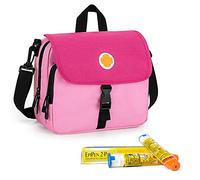 CURMIO Sac Isotherme Adrenaline, Sac de Fournitures Médicales Isolé avec Bandoulière pour 2 Épipens, Sac de Voyage pour Médicaments Contre Les Allergies, Rose (Brevet en Instance)