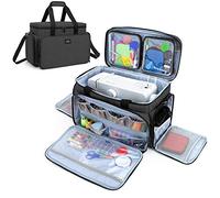 CURMIO Sac Machine à Coudre Portative, Étui Portable pour la Plupart des Machines et Les Accessoires Standard, Sacoche de Rangement avec Bandoulière et Plusieurs Poches, Noir, Sac Seulement