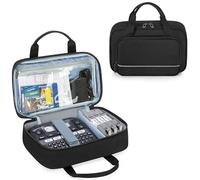 CURMIO Sac pour Étiqueteuses Compatible avec Brother PT-D220/ PT-D210, Noir | Rangement pour Étiqueteuse et Accessoires, Cloison Amovible, Sangle de Fixation, Sac de Transport Uniquement