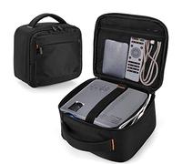 CURMIO Sacoche pour Mini-projecteur, 24,4 x 21,6 x 12,7 cm, Sac de Rangement pour Vidéoprojecteur LED, Compatible avec la Plupart de Mini Projecteurs sur Le Marché, Couche Simple, Sac Vide