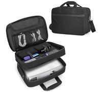 CURMIO Sacoche pour Vidéoprojecteur, 41,4 x 30,5 x 11,4 cm, Sacoche de Transport Compatible avec Epson/BenQ/ViewSonic/VANKYO et la Plupart des Autres Projecteurs et Accessoires, Noir