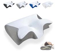 Curosleep Coussin orthopédique ergonomique avec soutien profilé pour les côtés, les volants et les coups sur le ventre (gris, taie d'oreiller)